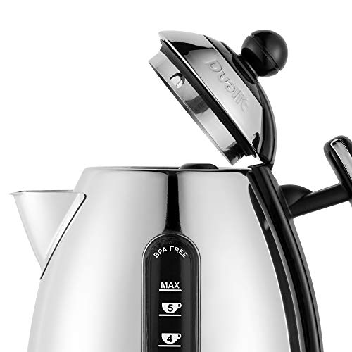 Dualit Lite Kettle - 1.5L Jug Kettle - Polished with Black Trim, High Gloss Finish - Fast Boiling Kettle by Dualit - 72010