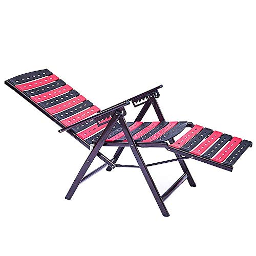 MU Folding Chair Office Chair Recliner Chairs Garden Bed Pillow Zero Gravity Durable and Strong for Home Office Dining (Color : Black, Size : 66