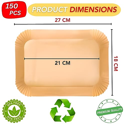 Hydro| Air Fryer Liners 150pcs for Ninja Dual Air Fryer, Ninja Air Fryer Paper Liners with Non Stick and Oil Proof, Airfryer Liners Compatible wi