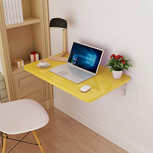 SKOAJAS Workspace Organizer Folding Table, Wall-Mounted Table Kitchen Wood Dining Tables Kitchen Multi-use Computer Laptop Desk Space Saving for