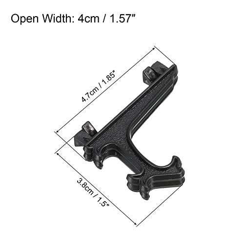 MECCANIXITY 1.8 Inch Display Stand Holders Display Pictures PS Plastic Black for Home Decoration, Art, Book Stores Pack of 6
