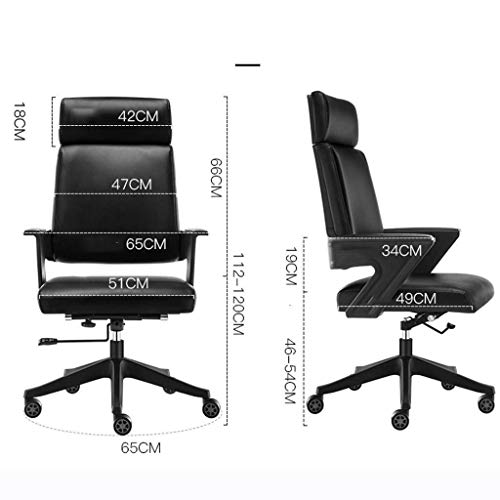 LZQDM Executive Office Ergonomic Heavy Duty Computer Bonded Leather Adjustable Desk Chair Office Desk Chair Leather Executive Conference Task Cha