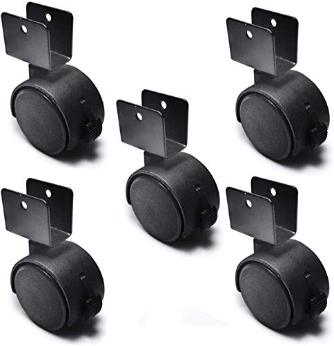 GTYT 5pcs U-Shaped Swivel Castor Wheel, 2in Furniture Casters With Brakes,Replacement Shoe Rack/Castor Wheels,Protect Your Floor, Nylon