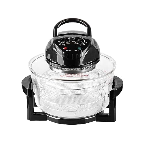 Innoteck Kitchen Pro 17L Halogen Air Fryer - 60 Minute Timer - 125°C-250°C Adjustable Temperature Control & Extender Ring - All Round Viewing & A