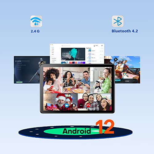 SZTPS Tablet 10.1 Inch Android 12 Tablet 4GB RAM,64GB ROM(128GB Expandable) 1920x1200 IPS Display,WIFI/Bluetooth/5000mAh Battery/Dual Camera