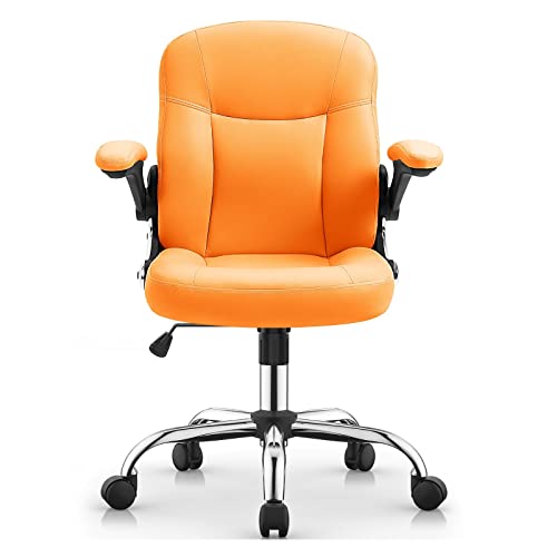 XDCHLK Home Office Chairs Leather Offce Chair with Wheels Swivel Rolling Chair