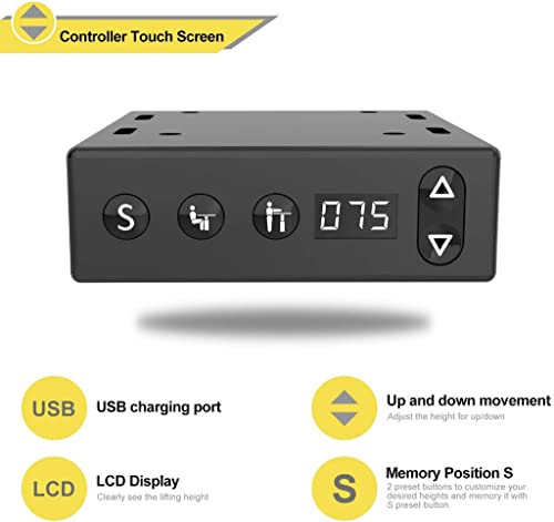 NXYJD Electric Standing Desk Height Adjustable Desk, 48 X 24 Inches Computer Desk For Workstation Home Office Table Sit Stand Desk