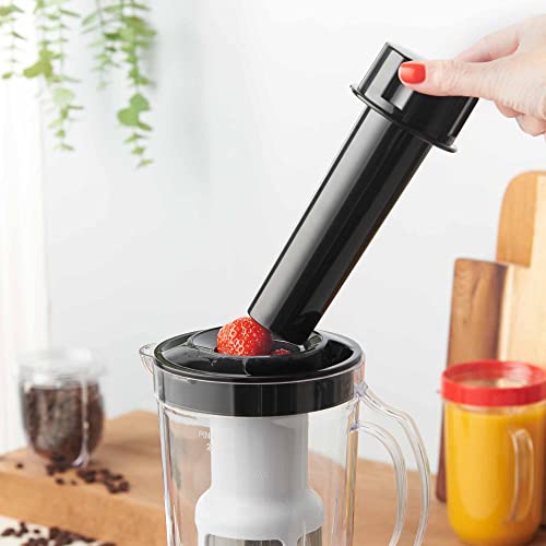 Lewis's 8-IN-1 Multi Jug Power Blender – Personal Blender & Smoothie Maker with 1L Blending Jug, Large Fruit Juice Bottle (500ml), Blending Cup (