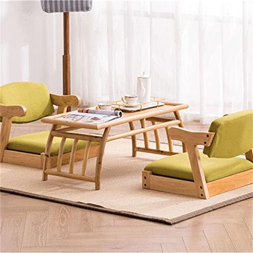 LXXSH Floor Chair Legless Armchair Great for Reading Games Home Living Room Furniture Wood Tatami