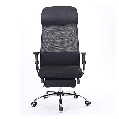 MU Home Office Swivel Chair - Comfortable Nap Reclining Boss Chair Staff Chair Adjustable Headrest, Back and Armrest Mesh Chair with Footrest