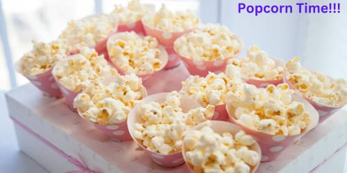 Temas Popcorn Party Stand | Easy To Assemble | Movie Night | Birthday Party | 12x Popcorn Bags