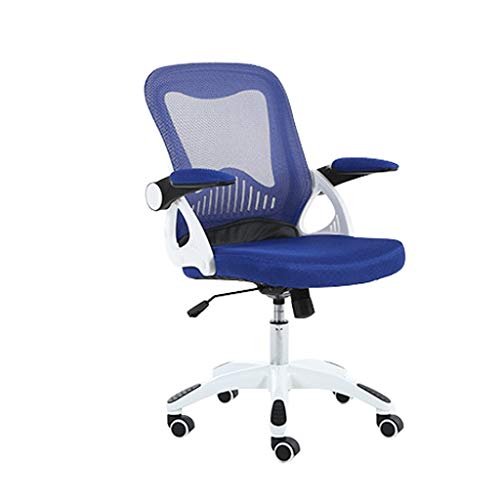 N/A Office Chair Swivel Ergonomic Lumbar Support Breathable Mesh Chair Adjustable Height (Color : White-style)