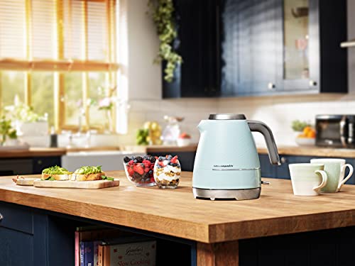 Beko Cosmopolis Dome Kettle WKM8307T, Retro Duck Egg Teal Design, 1.7L Capacity 3000 W, Includes Removable Lid, Easy Pour Spout & Boil Dry Protec