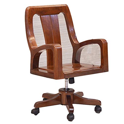 Mu Office Chair Children's Desk Chair Office Chair Home Computer Chair Boss Chair Lift Computer Desk Chair (Color : Brown, Size : 62X51X100Cm)