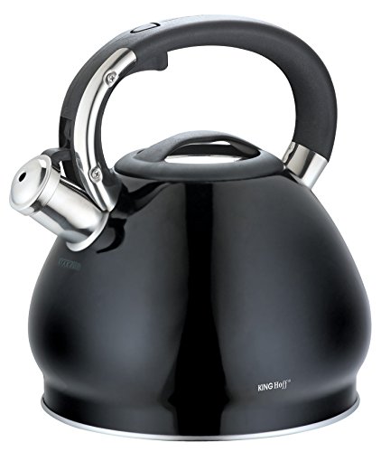 King Hoff KH-1221 Whistling Kettle Black Stainless Steel 3.4 litres