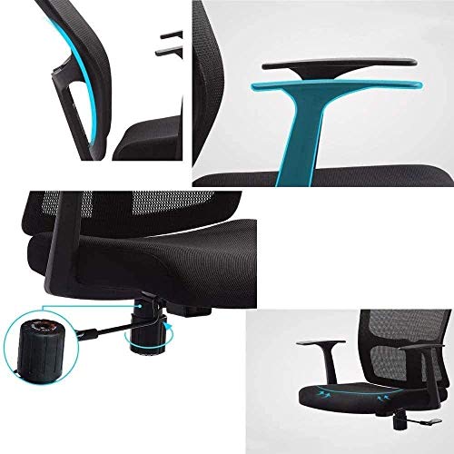 n/a Desk Task Computer Chair Modern Fabric Low Back Office Chair with Adjustable Height, for Reception Dinning Conference Room