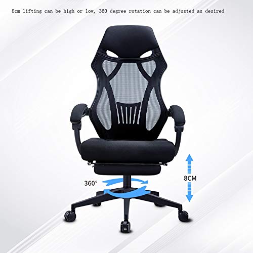 SLNFXC Ergonomic Mesh Office Chair High Back Computer Chair Desk Chair Mesh Chair with Thick Cushion Soft Adjustable (Color : Argento)