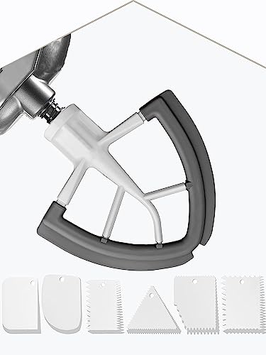 Flex Edge Beater for KitchenAid Mixer, HOMGEN Flat Beater Attachment for 4.5/5 QT Tilt-Head Kitchenaid Stand Mixer Replacement Beater Paddle Acce