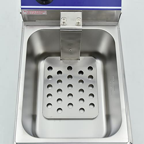 Electric Deep Fryer,Stainless Steel Commercial French Deep Fat Fryer For Restaurant,Fast Food Restaurant -3000W 6L