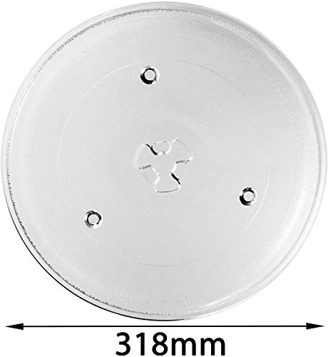SPARES2GO Glass Turntable Plate for Samsung Microwave Oven (318mm) - Fitment List B
