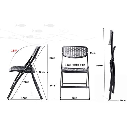 LXXSH Folding Chair Meeting Chair Office Chair Meeting Room Chair Training Chair Home Backrest Chair Computer Chair Meeting Chair (Color : Black)