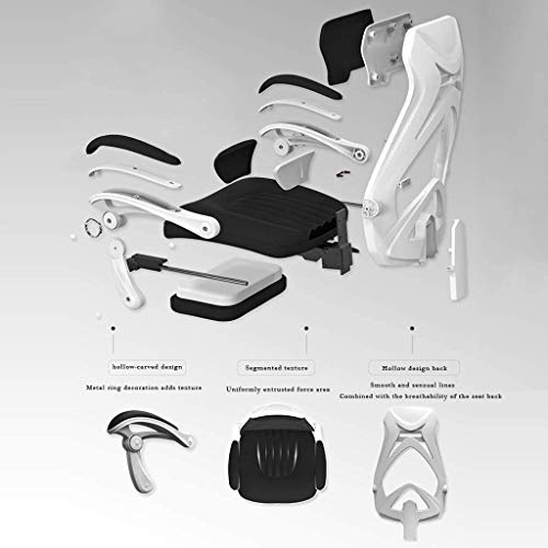 LIRUXU Office Chair Breathable Mesh Computer Chair with Ergonomic Adjustable Lumbar Support, Black Swivel Desk Chair with Adjustable Armrest and