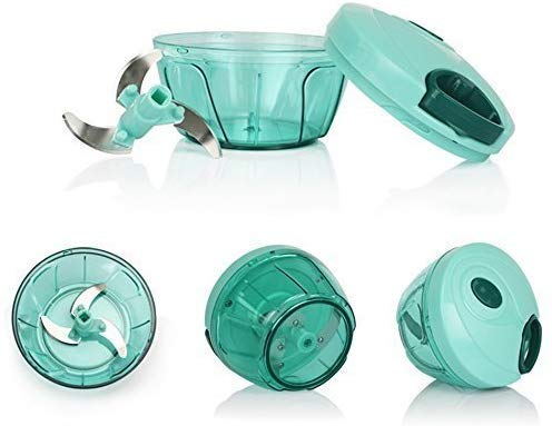 Onion Vegetable Processor Hand Speedy Chopper Vegetable Fruits Chopped Shredders & Slicers | 330ml + 3 Sharp Stainless Steel Blades