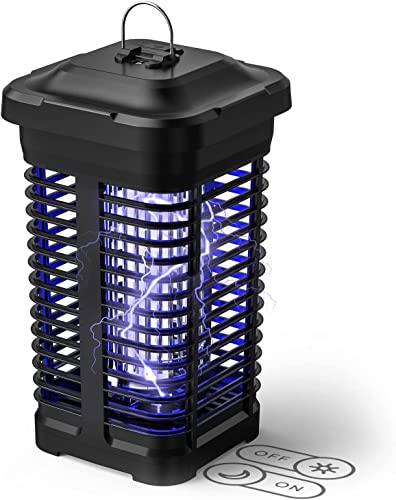 ZFITEI 2023 Upgraded Fly Killer with Light Sensor,4200V UV Waterproof Fly Zapper,Mosquito Killer Effective Range 2300 Sq.Ft for Indoor and Outdoo