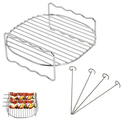 Air Fryer Rack Compatible with Tefal 4.2L Cosori 3.5L/3.8L/4.7L Salter 4.5L Tower 4L Ninja 3.8L Philips 4.1L Air Fryer Accessories 304 Stainless