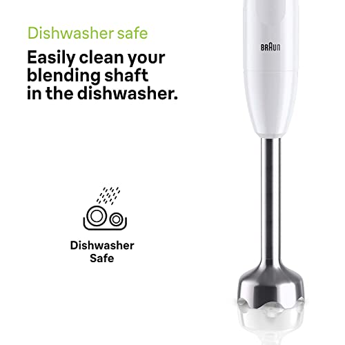 Braun MultiQuick 1 Hand Mixer MQ10.001M, Lightweight Mixer with EasyTwist Technology, One Speed, 600ml Beaker Included, 450W, White