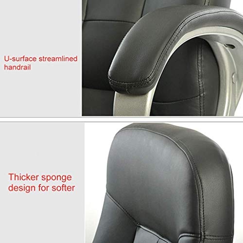 n/a Executive Office Chair - High Back Leather Office Chair with Thick Padding - Reclining Computer Chair with Textured Leather and Ergonomic Seg