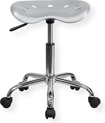 Flash Furniture Barstool, Chrome, Silver, 38.1 x 43.18 x 65.41 cm
