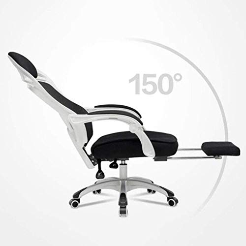 KJHD Modern Ergonomic Mid-Back Computer Executive Office Chair with Padded Armrests Adjustable Seat Height