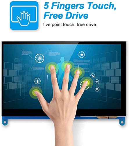 Upinva 19 inch Multi-Touch Professional HDMI Monitor CCTV LCD Display Surveillance Touchscreen Camera PC Mobile Monitor Multifunction BNC/VGA/AV/