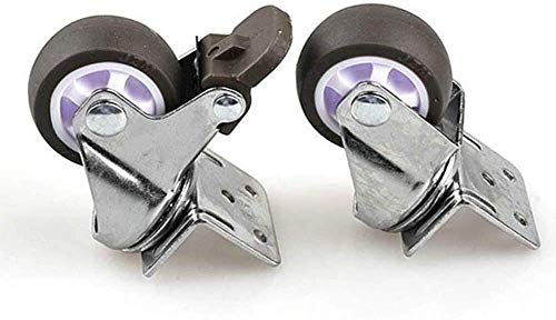 GTYT 4X Caster Wheels Rubber Swivel Castor Wheels Trolley Furniture Caster,With Brake And Splint Shape L,for,Chair,Side Table
