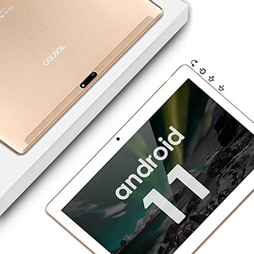 Tablet 10 Inch 8 Core - TOSCIDO Android 10.0,4G LTE Tablets,4GB of RAM and 64 GB Expandable to 128GB,Dual SIM,GPS,WiFi,Bluetooth Keyboard,Mouse,T