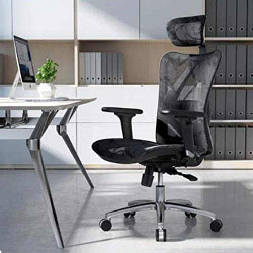 Mu Computer Chair,Ergonomic Chair Home Comfortable Office Chair Study Chair Sports Seat Comfortable Seated Loading 200Kg,Gray,70 * 70 * 106Cm