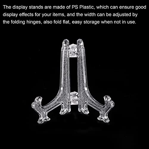 MECCANIXITY 1.8 Inch Display Stand Holders Display Pictures PS Plastic Clear for Home Decoration, Art, Book Stores Pack of 12