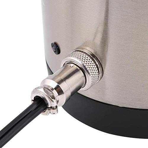 Stainless Steel Electric Car Kettle, Travel Thermos Hot Water Bottle with Sealed Rubber Band 1200ML 12V Car Heating Mug for Hot Water Coffee Tea