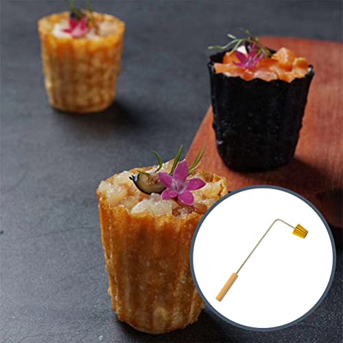 PATKAW Flower Rosette Iron Waffle Molds Cookie Pastry Molds Frying Molds Waffle Molds Egg Tart Maker Kitchen Gadget for Dessert Biscuit Waffle Ba