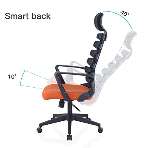 WALNUT Ergonomic Office Chair with Neck Pillow Office Chair Mesh Desk Chair for Home Office Swivel Chair (Color : Gray)