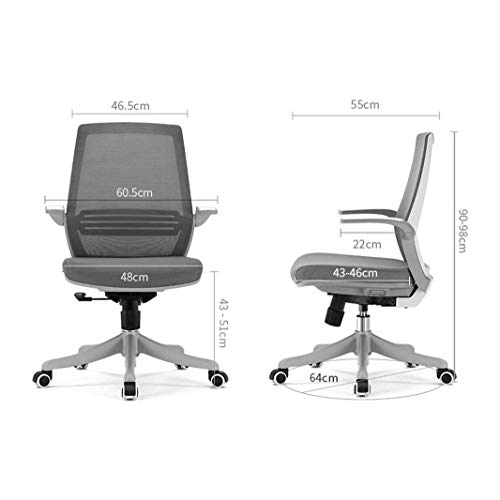 WALNUT Drafting Chai Reception Desk Chair Flip Up Arm Drafting Chair in Black Computer Chair Home Chair Student Chair Writing Chair Office Chair