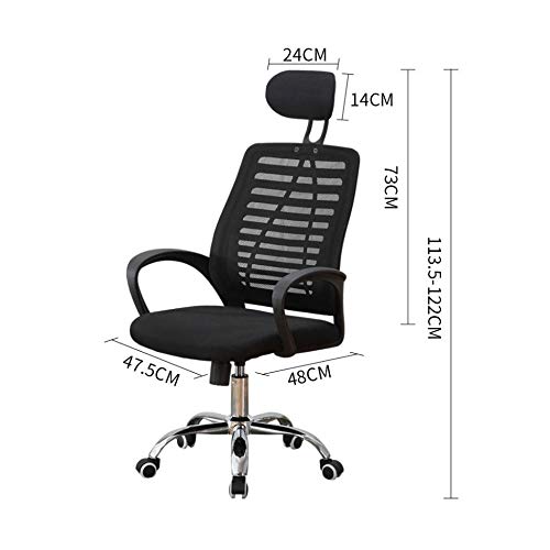 WALNUT Ergonomic Mid Back Mesh Office Chair Height Desk Chair Swivel Chair Computer Chair with Armrest Lumbar Support (Black)