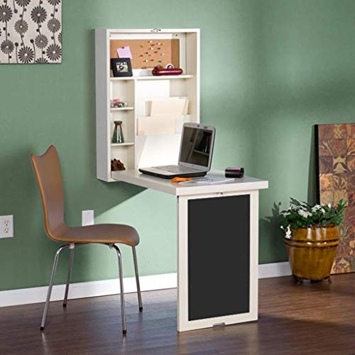 LXDZXY Tables,Wall Table with Shelf and Blackboard Desk | Coffee Bar Table | Kitchen Dining Table | Office Computer Workstation Table