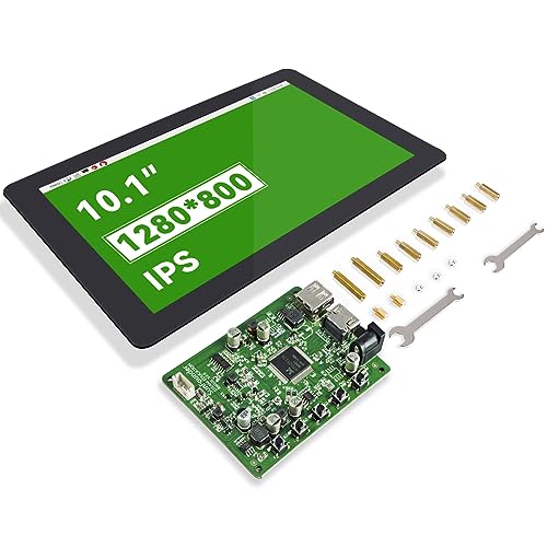 SUNFOUNDER Raspberry Pi 10 Inch Touch Screen 10.1" HDMI 1280x800 IPS LCD Touchscreen for RPi 400 4 Model B 3 Model B+ 3B 2B LattePanda Beagle Bon