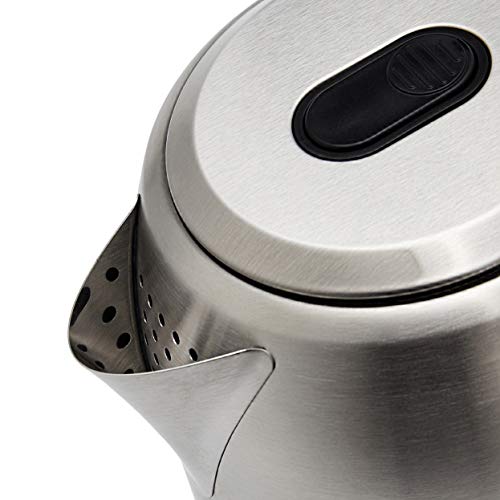 Amazon Basics Stainless Steel Kettle with Digital Display, Strix Controller, Keep Warm Function, Temperature Control, 1.7 L (UK Plug)