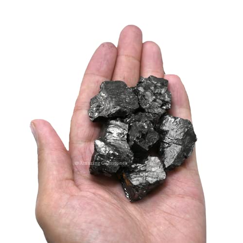 Elite Shungite Stones Chips for Water Purification Tablets, Authentic Karelian Heritage Shungite Stones for Shungite Water Bottle (50 Gram)