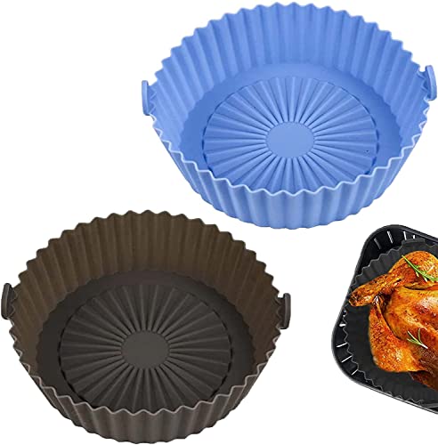 Air Fryer Silicone Pot, 7.5inch Reusable Air Fryer Liners, Air Fryer Accessories, Air Fryer Silicone Liner, Airfryer Liners Air Fryer Basket Fits