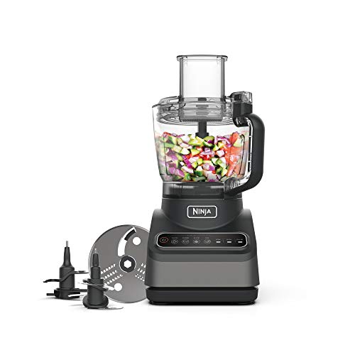 Ninja Food Processor with 4 Automatic Programs; Chop, Puree, Slice, Mix, and 3 Manual Speeds, 2.1L Bowl, Chopping, Slicing & Dough Blades, 850W,