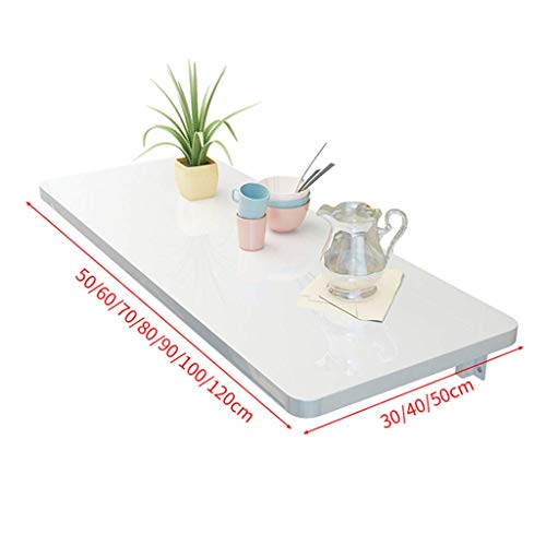 MYYINGELE Folding Wall-Mounted Drop-Leaf Table, Simple Floating Laptop Desk Dining Table Foldable Hanging Computer Table Small Wooden Desk for Of